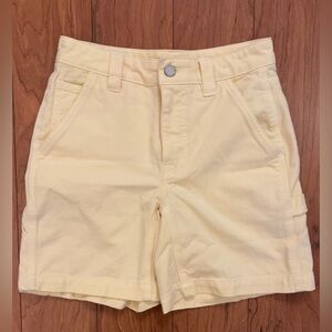 TNA Aritzia Shorts Size 00 Light Yellow Mid Rise Denim 100% Cotton Summer 6" in